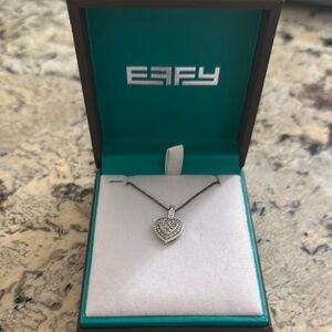 EFFY Silver Heart Pendant Necklace